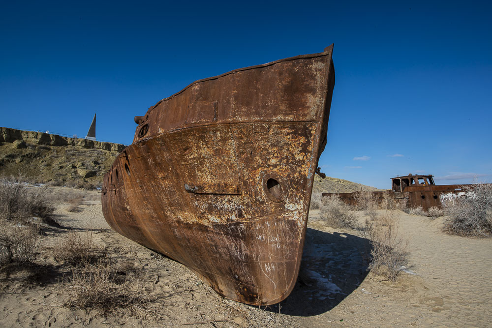 The ship cemetery in Moynaq